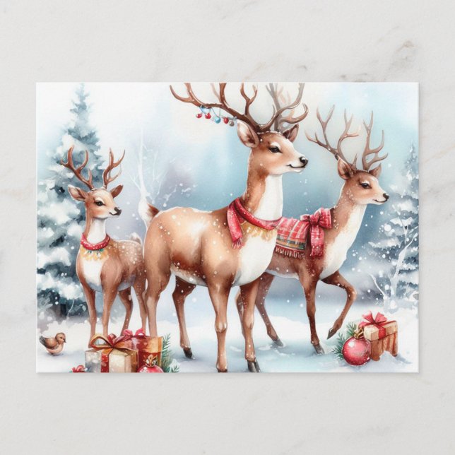 Weihnachtsmann Feiertagspostkarte (Vorderseite)