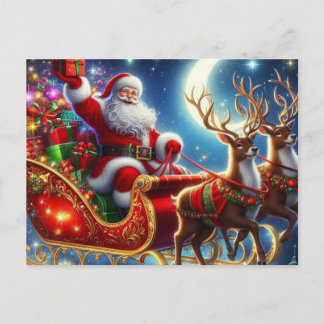 Weihnachtsmann Feiertagspostkarte