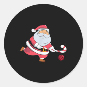 Weihnachtsmann Feldhockey-Enthusiast Weihnachten S Runder Aufkleber