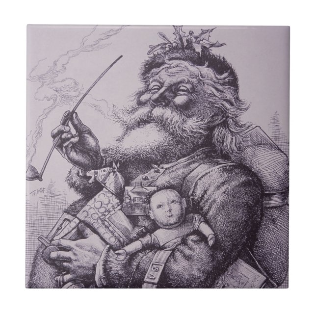 Weihnachtsmann Fliese (Vorderseite)