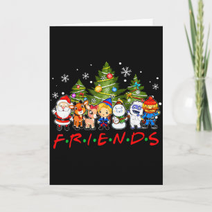 Weihnachtsmann Freunde Rudolph Schneemann Familie Karte