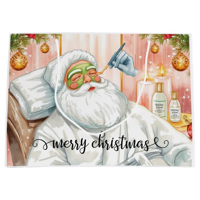 Weihnachtsmann Frohe Weihnachten aus Kalifornien Große Geschenktüte (Vorderseite)