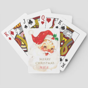 Weihnachtsmann, frohe Weihnachten Spielkarten