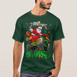 Weihnachtsmann Frohe Weihnachtsreise Monster Truck T-Shirt