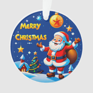 Weihnachtsmann Fröhlicher Gruß Ornament