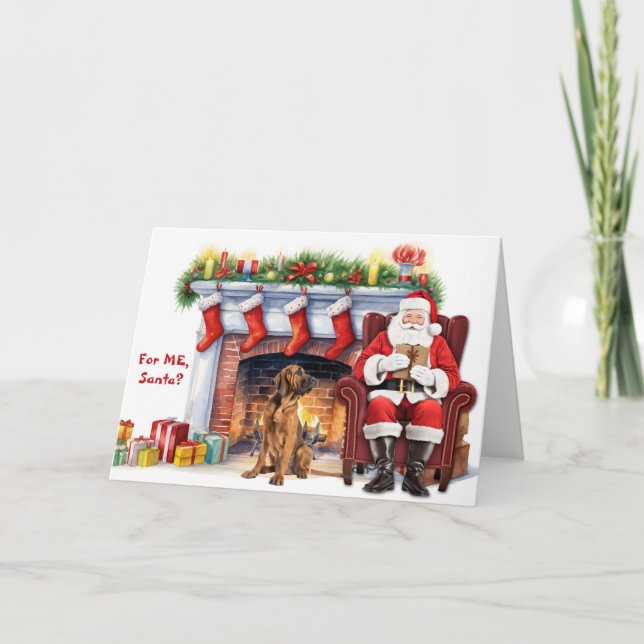Weihnachtsmann-Geschenk Bluthund-Hund Weihnachten (Vorderseite)
