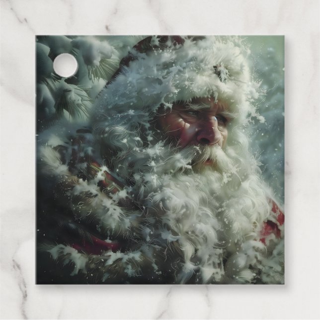 Weihnachtsmann Geschenkanhänger (Vorderseite)