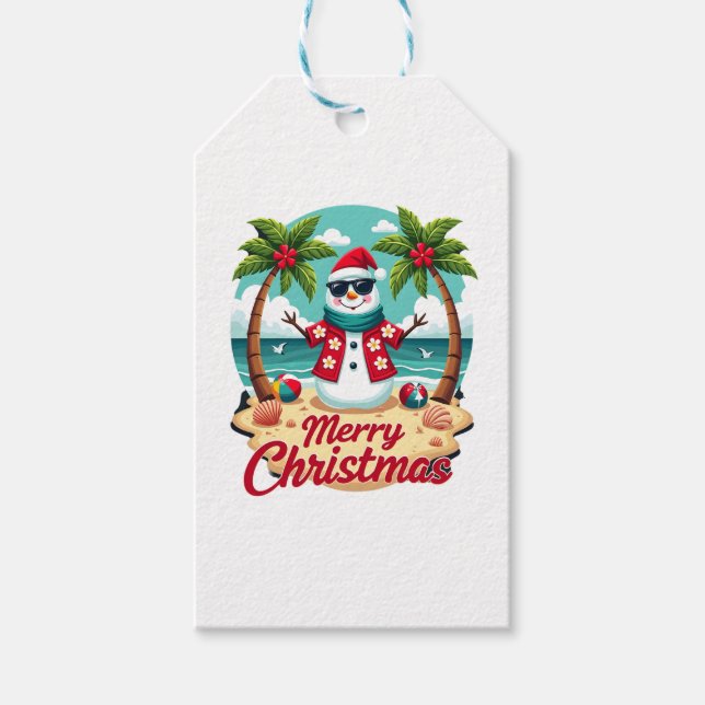 Weihnachtsmann Geschenkanhänger (Vorderseite)