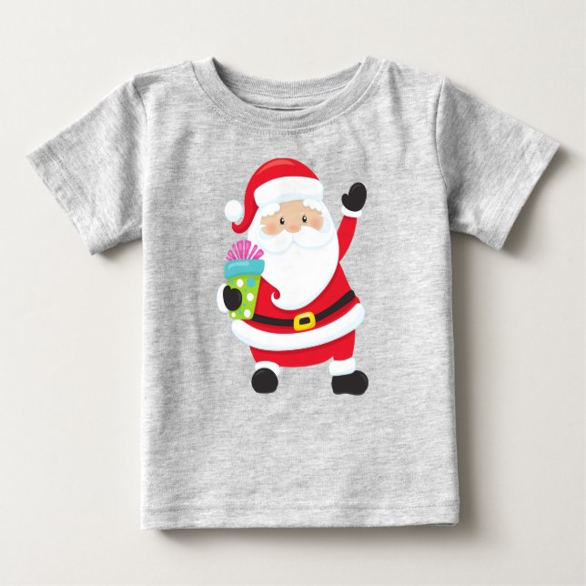 Weihnachtsmann, Geschenke, Weihnachten, Weihnachte Baby T-shirt (Vorderseite)