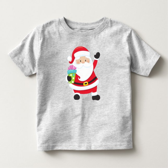 Weihnachtsmann, Geschenke, Weihnachten, Weihnachte Kleinkind T-shirt (Vorderseite)