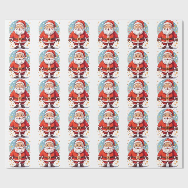 Weihnachtsmann Geschenkpapier (Flach)