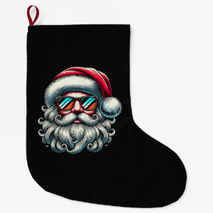 Weihnachtsmann-Gesicht Retro-Sonnenbrille Weihnach Großer Weihnachtsstrumpf