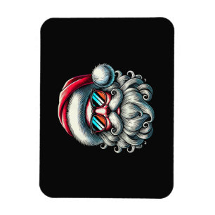 Weihnachtsmann-Gesicht Retro-Sonnenbrille Weihnach Magnet