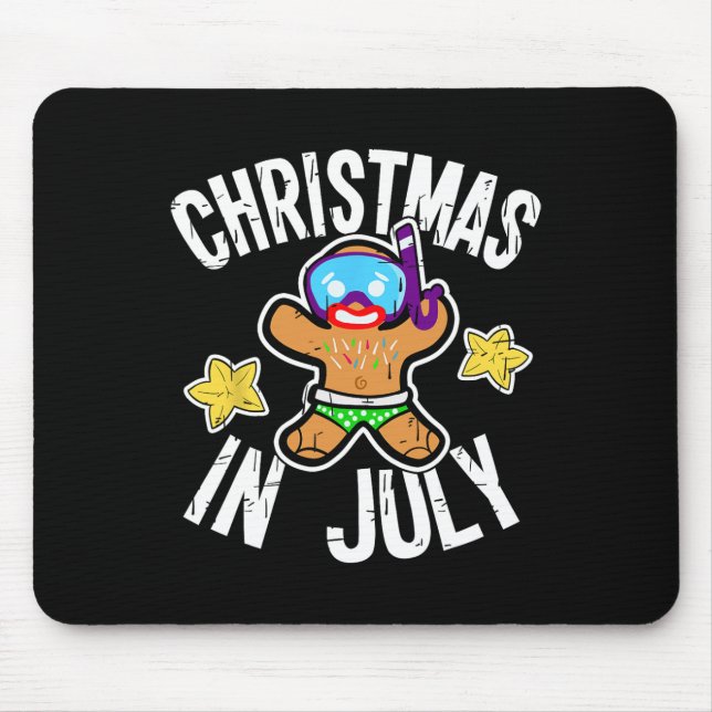 Weihnachtsmann-Gingerbread-Man-Tauchgerät für Weih Mousepad (Vorne)