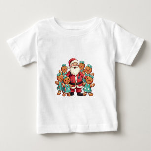 Weihnachtsmann Gingerbret Krankenpfleger Baby T-shirt