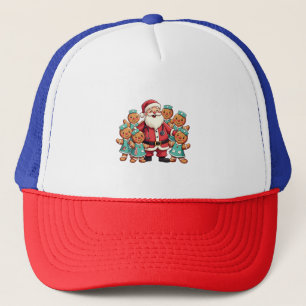 Weihnachtsmann Gingerbret Krankenpfleger Truckerkappe