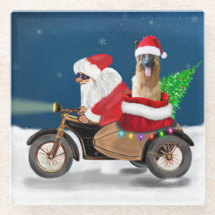 Weihnachtsmann Glasuntersetzer