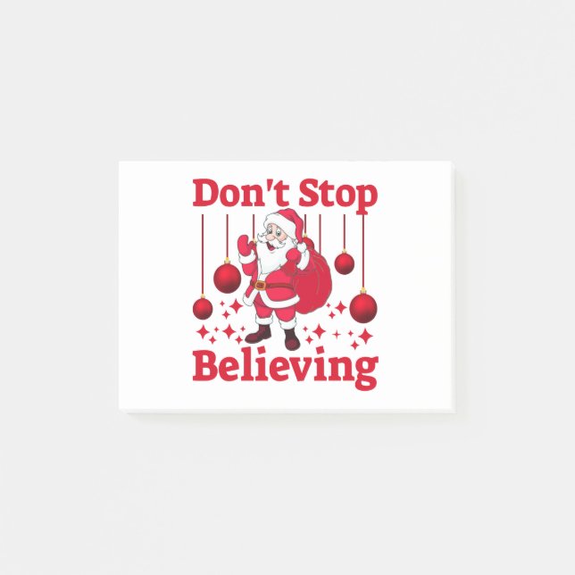 Weihnachtsmann glaubt post-it klebezettel (Vorderseite)