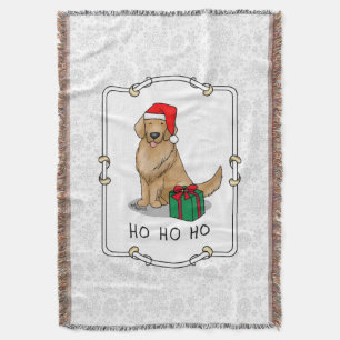 Weihnachtsmann Golden Retriever Dog Niedlich Decke