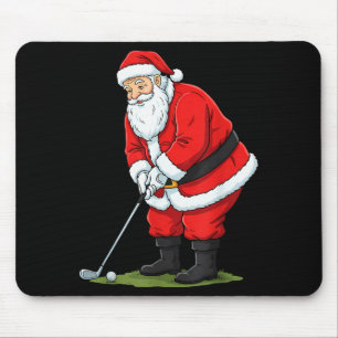 Weihnachtsmann Golf Golfer Xmas Lustiger Weihnacht Mousepad