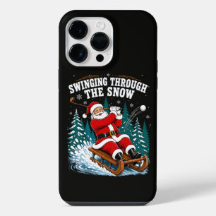 Weihnachtsmann Golfen Frohe Weihnachten Golfer iPhone 14 Pro Max Hülle