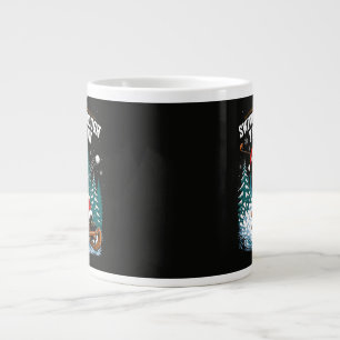 Weihnachtsmann Golfen Frohe Weihnachten Golfer Jumbo-Tasse