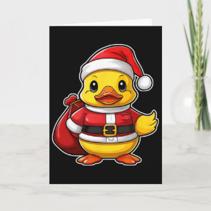 Weihnachtsmann Gummiente Frohe Weihnachten Festlic Karte