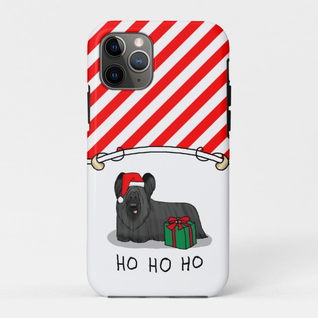 Weihnachtsmann Hat Skye Terrier (schwarz) Case-Mate iPhone Hülle (Rückseite)
