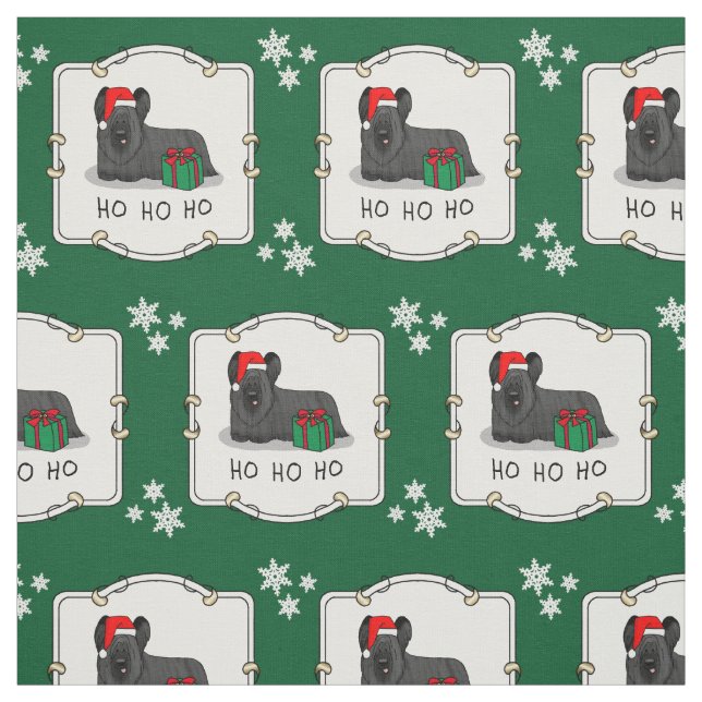 Weihnachtsmann Hat Skye Terrier (schwarz) Stoff (Muster)