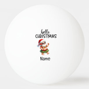 Weihnachtsmann Hawaii thematisiert Weihnachten im Tischtennisball