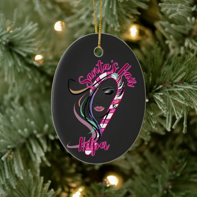 Weihnachtsmann - Helfer des Weihnachtsmanns Keramik Ornament (Baum)