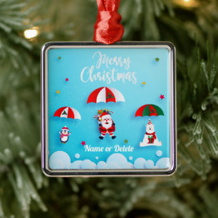 Weihnachtsmann HimmelTauchen Weihnachten Ornament  Aus Metall