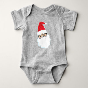 Weihnachtsmann, Hipster Weihnachten, Brille Baby Strampler