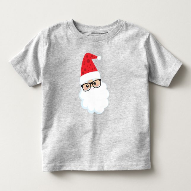 Weihnachtsmann, Hipster Weihnachten, Brille Kleinkind T-shirt (Vorderseite)
