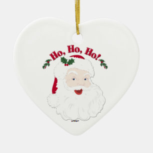Weihnachtsmann Ho,Ho,Ho! im Vintage-Stil Keramikornament