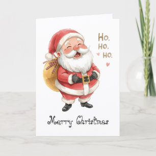 Weihnachtsmann Ho Ho Ho & whimsicaler Gruß Karte