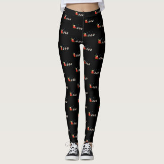 Weihnachtsmann-Husky-Hunderen-Weihnachten Leggings