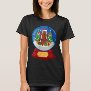Weihnachtsmann-Hut Frauen Schneemann Fußball Frohe T-Shirt