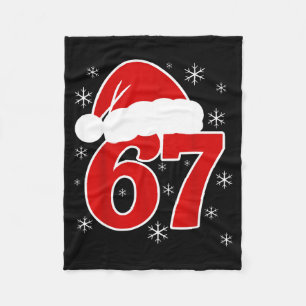 Weihnachtsmann-Hut Six Seven 6 7 67 Meme Gen Alph Fleecedecke
