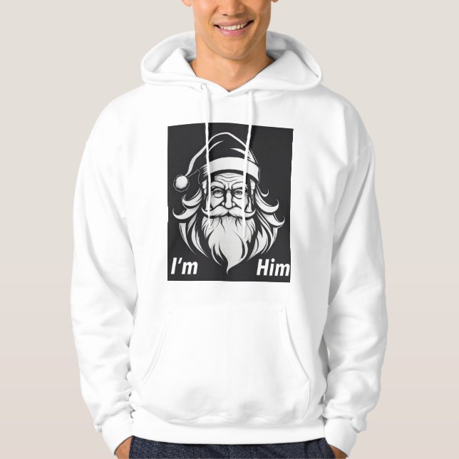 Weihnachtsmann Ich Bin Es Druck Neuheit Hoodie (Vorderseite)
