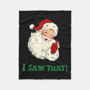 Weihnachtsmann Ich sah diesen lustigen Weihnachtsm Fleecedecke
