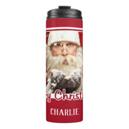 Weihnachtsmann / IHR FOTO individuelle Name Weihna Thermosbecher