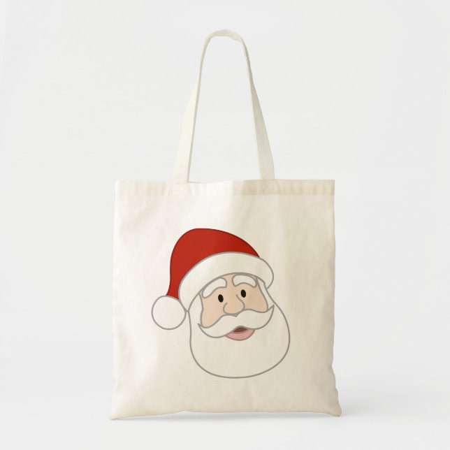 Weihnachtsmann-Illustration Tragetasche (Vorne)