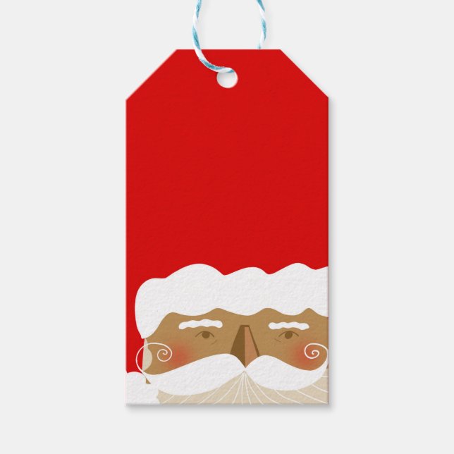 Weihnachtsmann Illustration Weihnachtsfeiertag Geschenkanhänger (Vorderseite)