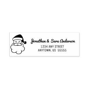 Weihnachtsmann-Illustrations-Rücksendeadresse Permastempel