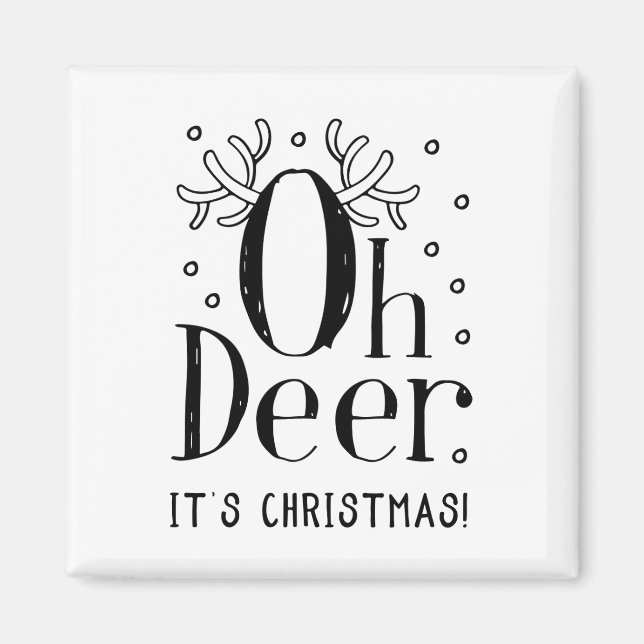 Weihnachtsmann-Illustrationsmagnet Magnet (Vorne)