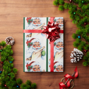 Weihnachtsmann im alten Stil Vintage-Weihnachtsver Geschenkpapier