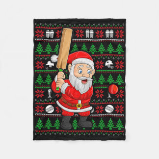 Weihnachtsmann im hässlichen Weihnachtspullover sp Fleecedecke