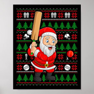 Weihnachtsmann im hässlichen Weihnachtspullover-St Poster