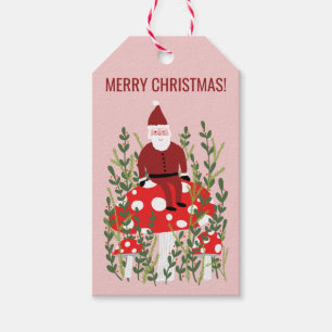 Weihnachtsmann im Pilz Weihnachten Elf Zwarf Niedl Geschenkanhänger